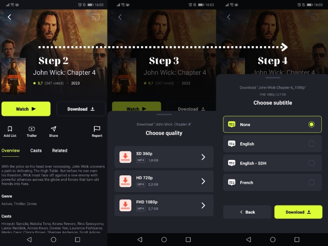 OnStream Streaming App for free Movies and TV Shows